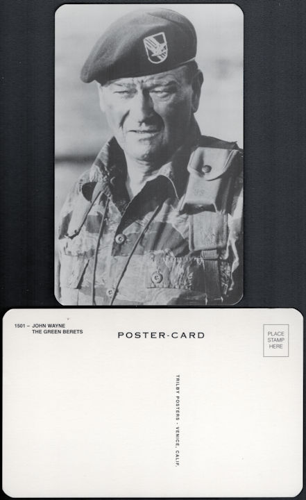 #CH630 - Oversized Trilby Postcard (Poster-Card) of John  Wayne in The Green Berets