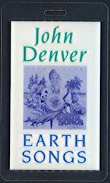 ##MUSICBP0323  - John Denver Laminated OTTO Backstage Pass from Earth Songs