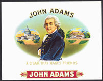 #ZLSC075 - Rare John Adams Inner Cigar Box Label