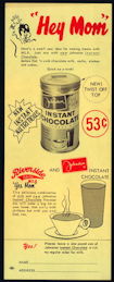 #DA098  - Riverside Dairy Milk Bottle Carrier Insert Sheet for Johnston Instant Chocolate