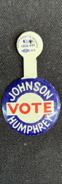 #PL457 -  Johnson Humphrey Vote Johnson Humphrey "Vote" Tab from the 1964 Presidential Election Run