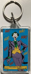 #CH588 - Licensed 1982 Batman Keychain with a standing Joker Saying Ha! Ha!...
