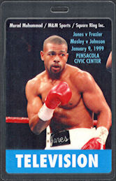 ##MUSICBP0876 - Jones vs Frazier 1999 Light Heavyweight Championship Match OTTO Laminated Backstage Television Pass