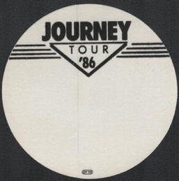 ##MUSICBP0566  - Round 1986  Journey Raised on Radio Tour OTTO Cloth Backstage Pass