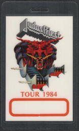 ##MUSICBP0421  - 1984 Judas Priest Laminated Backstage Pass from the Defenders of the Faith Tour