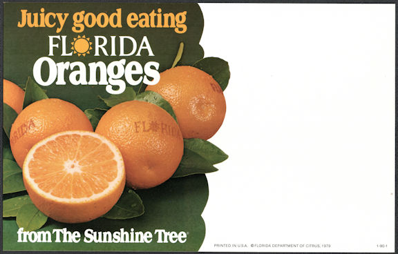 #SIGN237 - Cardboard Florida Oranges From the Sunshine Tree Sign