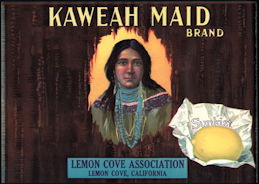 #ZLC269 - Kaweah Maid Sunkist Crate Label with ...