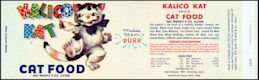 #ZLCA036 - Kalico Kat Cat Food Can Label