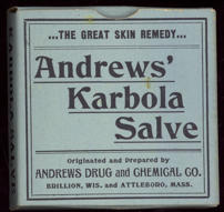 #CS281 - Pre 1900 Andrew's Karbola Salve Remedy/Cure Box