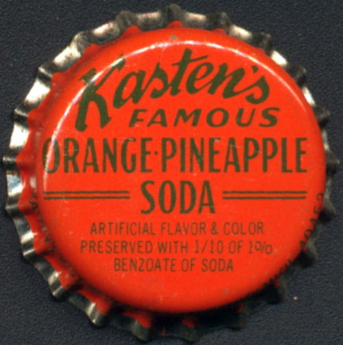 Group of 8 Kasten's Famous OrangePineapple Cork Bottle Caps