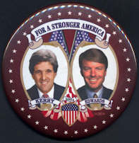 #PL318 - Large Kerry Edwards Jugate Pin - For a Stronger America