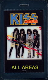 ##MUSICBP0348  - 1985 KIss Laminated Backstage Pass from the Asylum Tour
