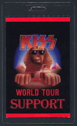 ##MUSICBP0161 - KISS Laminated OTTO Support Backstage Pass for the 1990 Hot in the Shade Tour