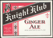 #ZLS135 - Knight Klub 24 oz Soda Bottle Label