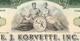 #ZZStock063 - E. J. Korvette, Inc. Stock Certificate