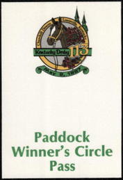 ##MUSICBP1183 - May 2, 1987 Kentucky Derby Paddock Winner's Circle OTTO Pass