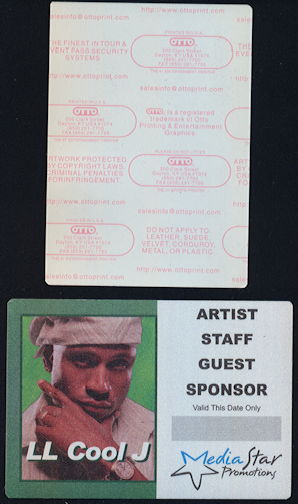 ##MUSICBP0312 - LL Cool J OTTO Cloth Backstage Pass from the 2013 Tour