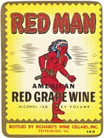 #ZLW014 - Red Man Wine Label