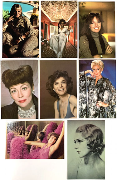#CH520 - Group of 8 Female Movie Star Postcards from around 1980