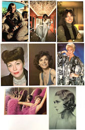 #CH520 - Group of 8 Female Movie Star Postcards from around 1980
