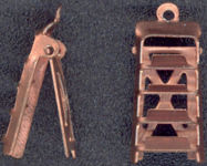 #BEADSC0081 - Copper Ladder Charm That Opens and Closes