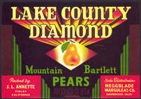 #ZLC296 - Lake County Diamond Pear Crate Label