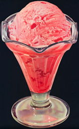 #SIGN207 - Large Diecut Diner Sign of a Sundae Glass Filled with Strawberry Ice Cream - As low as 50¢ each