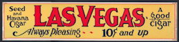 #SIGN173 - Very Large LAS VEGAS Cigar Sign Mounted on Thick Cardboard