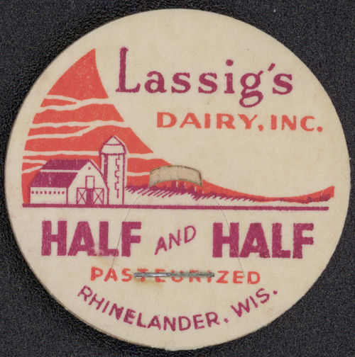 #DC107 - Lassig's Dairy Half and Half Milk Bottle Cap