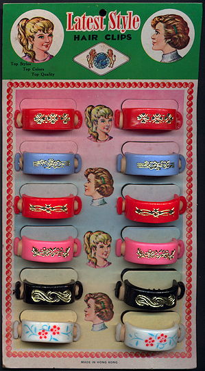 #CS577 - Display Card of 12 Latest Style Hair Clips