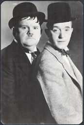 #CH647 - Oversized Trilby Postcard (Poster-Card) of Laurel and Hardy