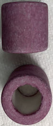 #BEADS0171 - Group of 2 Huge Lavender 26mm Japanese Ceramic Powder Big Hole Beads