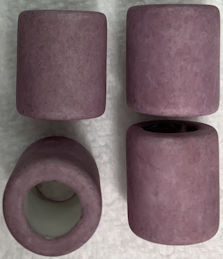 #BEADS0172 - Group of 4 Lavender 17mm Japanese Ceramic Powder Big Hole Beads