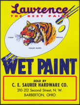 #SIGN123 - Lawrence Wet Paint Cardboard Sign