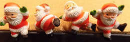 #HH154 - Group of 4 Different Santa Claus Ledge Sitters