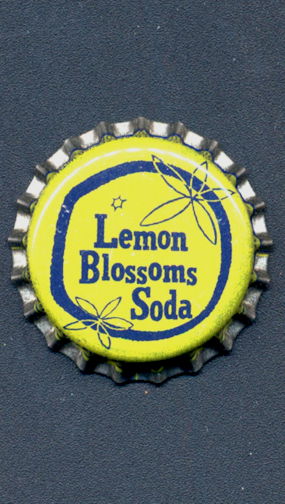#BC146 - Group of 10 Cork Lined Lemon Blossoms Soda Bottle Caps