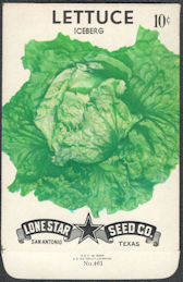 #CE59.2 - Iceberg Lettuce Lone Star 10¢ Seed Pack - As Low As 50¢ each