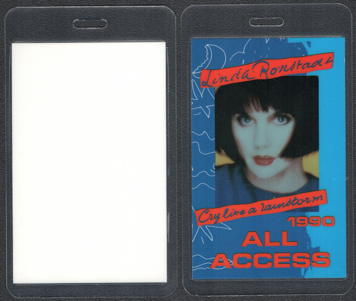 ##MUSICBP0880 - Linda Ronstadt OTTO Laminated All Access Backstage Pass from the Cry Like a Rainstorm Tour