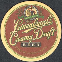 #SP087 - Group of 5 Leinenkugel's Creamy Draft Beer Coaster - Indian Head Logo