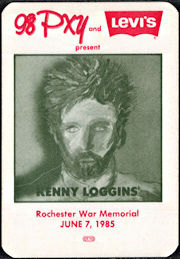 ##MUSICBP0033  - 1985 Kenny Loggins Radio Promo OTTO Backstage Pass - 98PXY - Levi Advertising