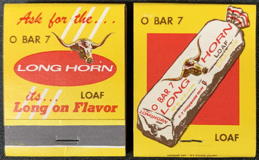 #TOB1MATCHES139 - Group of 3 Unused Packs of Front Cover Striker Longhorn Bread Matches