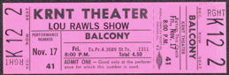 ##MUSICBPT611 - 1967 Lou Rawls Ticket from the ...