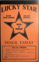 #CS544 - 1950s Lucky Star Pencil Tablet