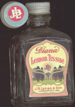 #CS227 - Ribbed Glass Lynas Diana Lemon Tissue Bottle