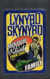 ##MUSICBP0436 - Scarce 2001 Lynyrd Skynyrd Laminated Backstage Pass from the Back to the Swamp Tour