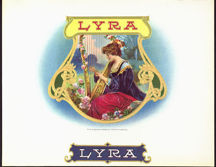 #ZLSC076 - Beautiful Lyra Inner Cigar Box Label