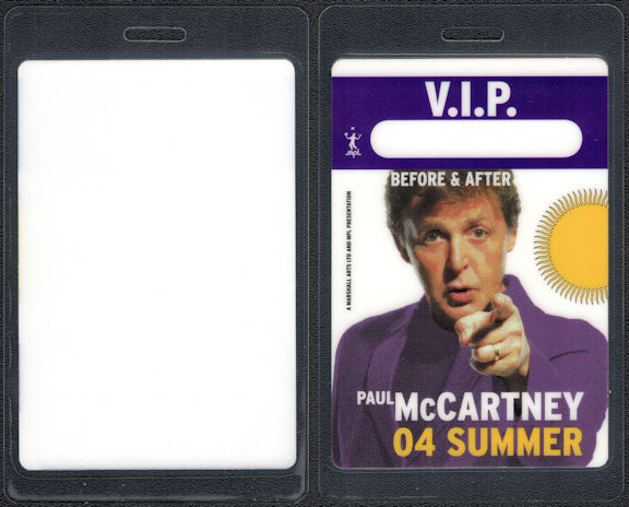 ##MUSICBP0578 - 2004 Paul McCartney VIP Laminated OTTO Backstage Pass from the "Summer" tour
