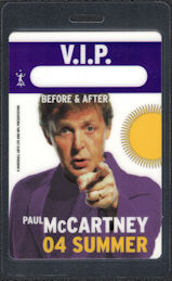 ##MUSICBP0578 - 2004 Paul McCartney VIP Laminated OTTO Backstage Pass from the "Summer" tour