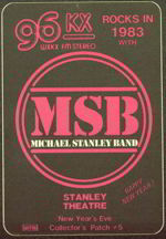 #MUSIC281  - Michael Stanley Band 1983 Tour OTTO Backstage Pass - Radio Promo 96 KX