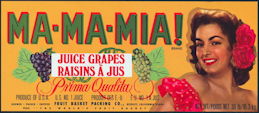 #ZLSG088 - Ma-Ma-Mia! Grape Crate Label - Pretty Girl